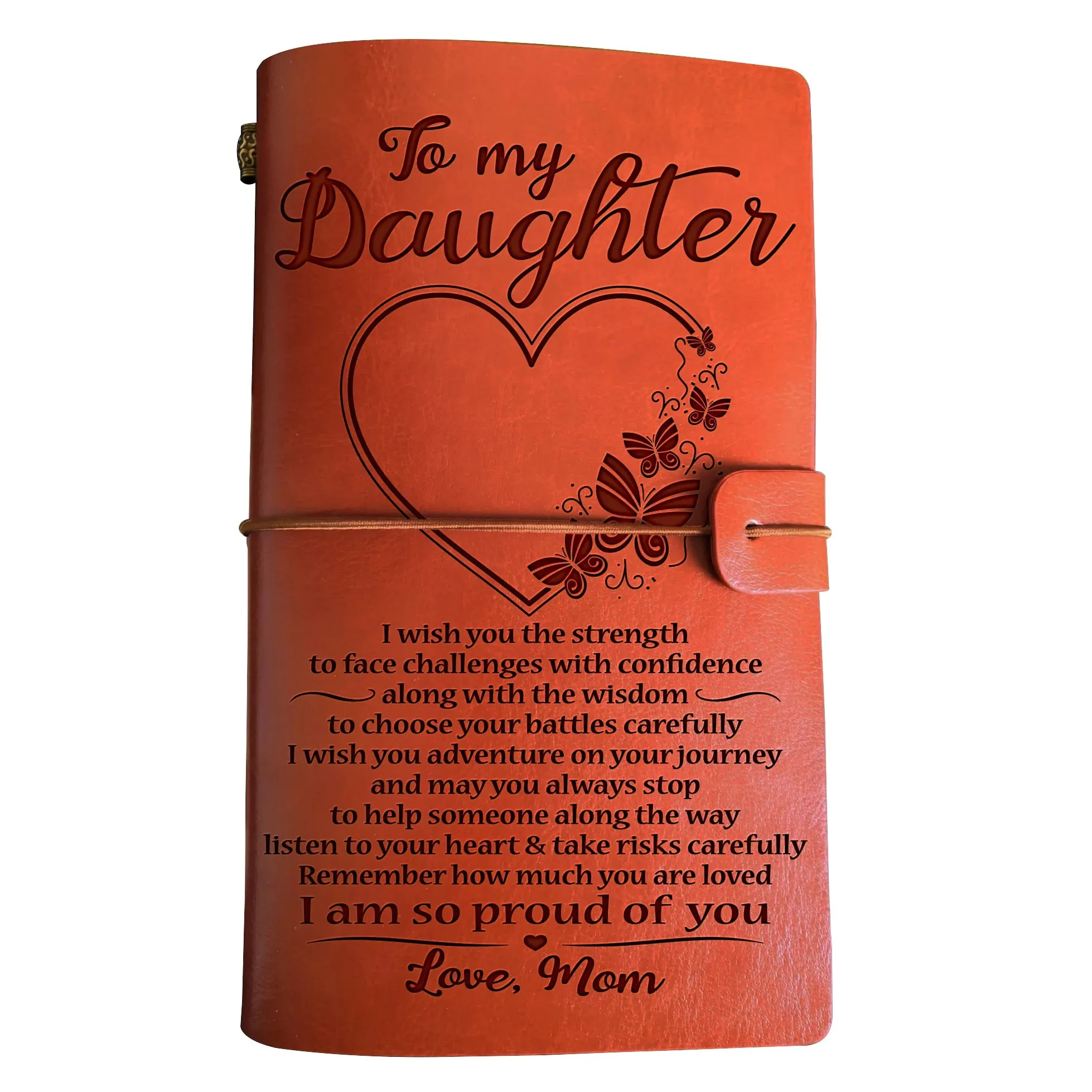 Engraved Leather Journal Custom Branding Personalized Gifts For Women Daughter Girlfriend BJ001 A6 Notebook Diary Dropshipping