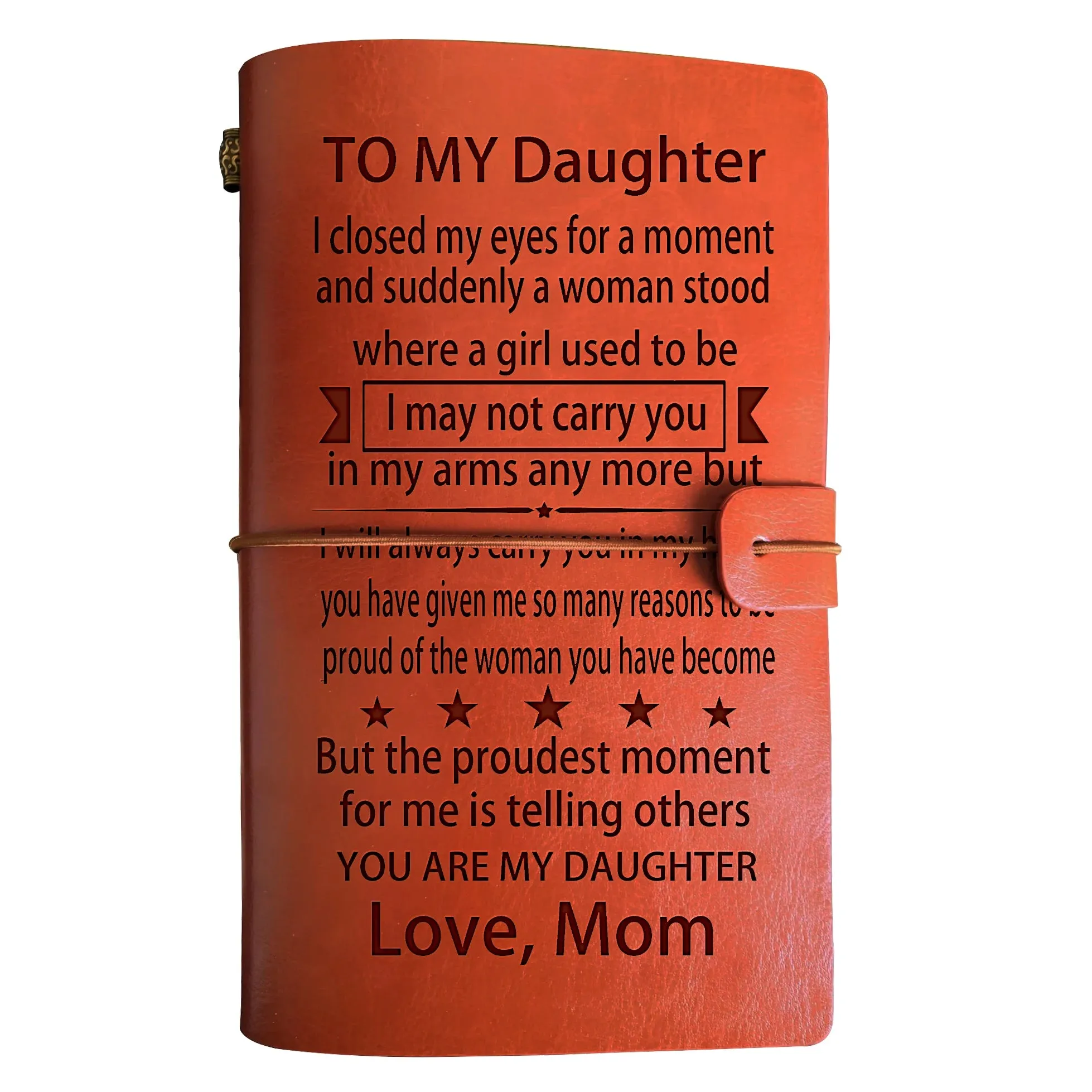 Engraved Leather Journal Custom Branding Personalized Gifts For Women Daughter Girlfriend BJ001 A6 Notebook Diary Dropshipping