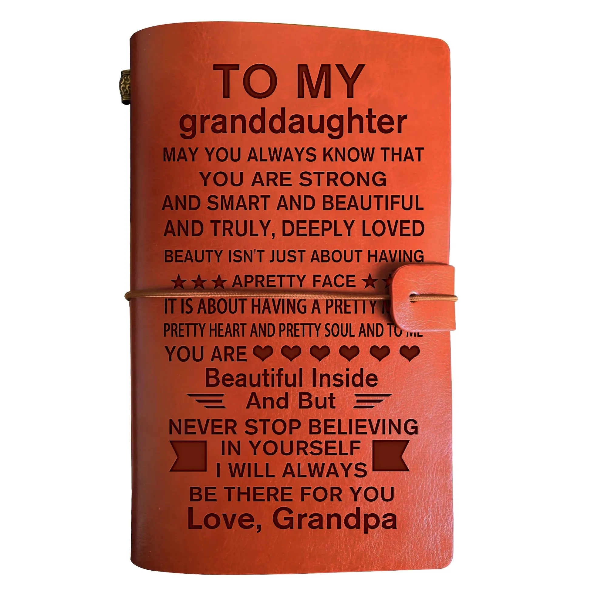 Engraved Leather Journal Custom Branding Personalized Gifts For Women Daughter Girlfriend BJ001 A6 Notebook Diary Dropshipping