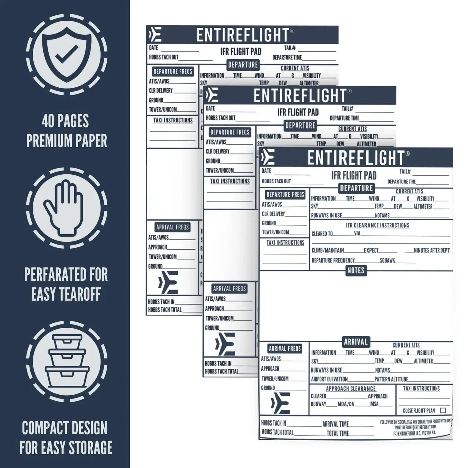 EntireFlight IFR Flight Pad 3-Pack: Perfecting Your Instrument Flight Experience