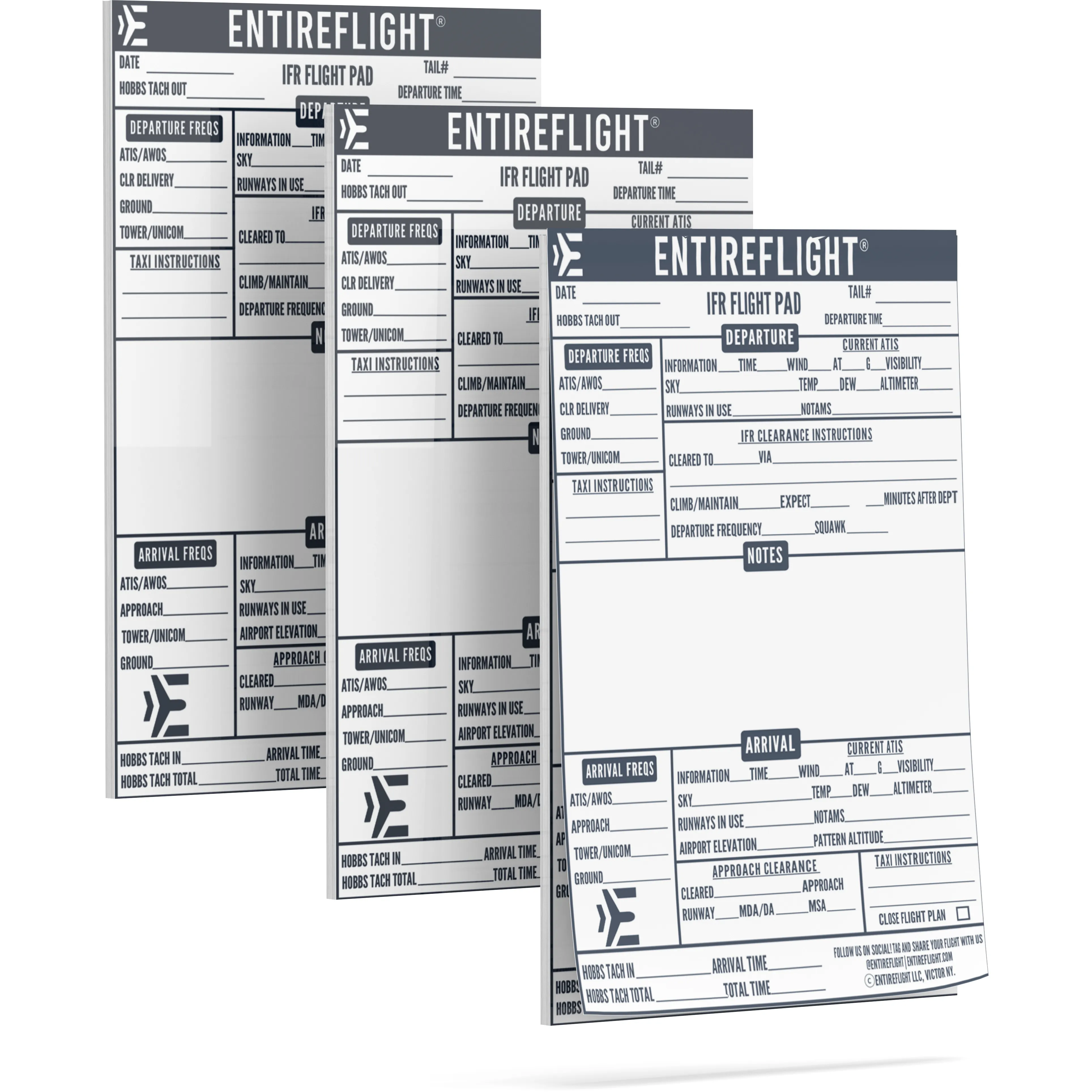 EntireFlight IFR Flight Pad 3-Pack: Perfecting Your Instrument Flight Experience
