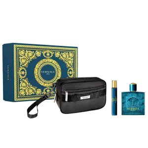 Eros by Versace For Men 3.4 oz EDP 3PC Gift Set