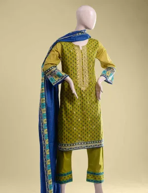 ET-2B - Royalism  |  Unstitched Printed &amp; Embroidered Cambric Dress