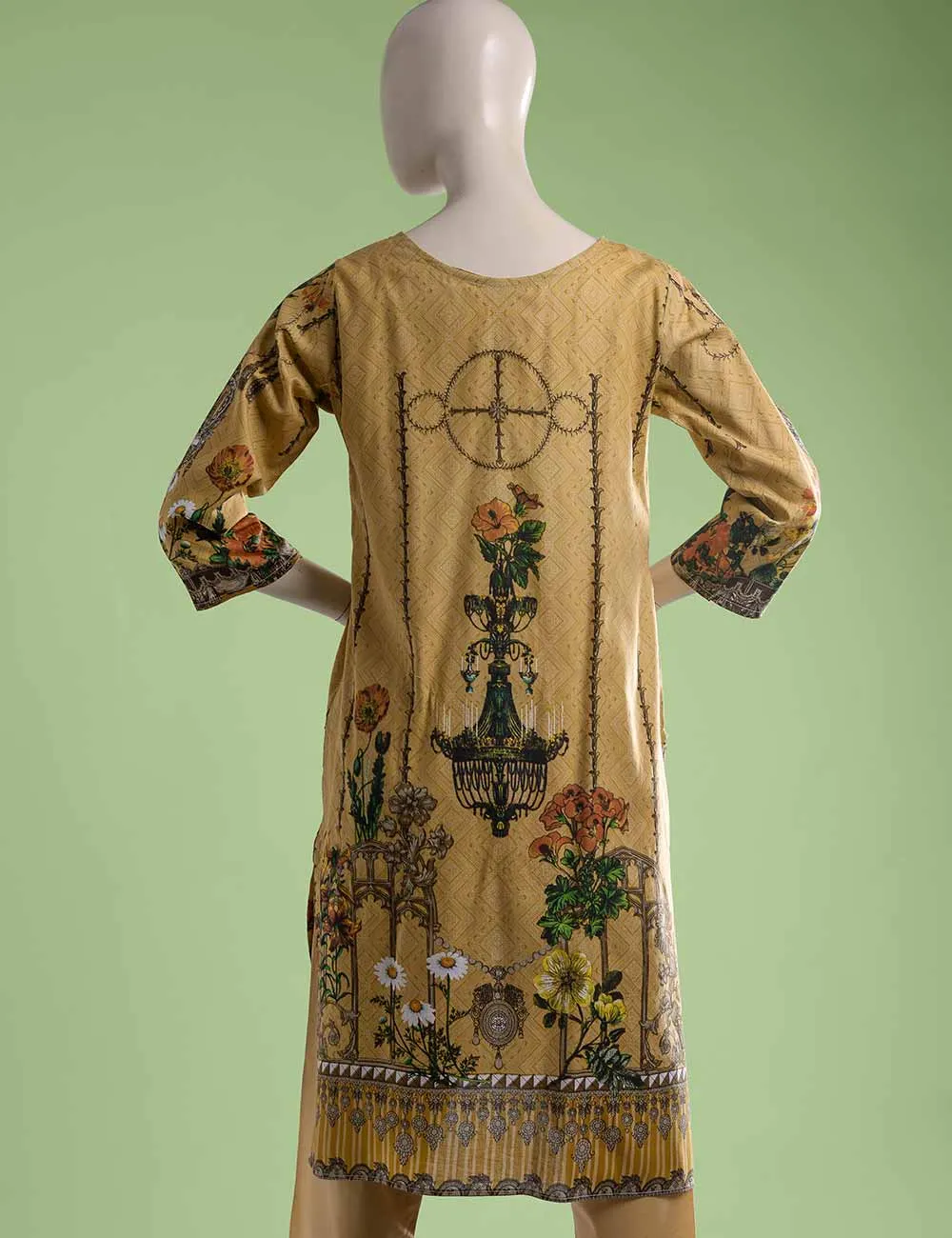 ET-6B - Hibiscus Glory  |  Unstitched Printed & Embroidered Cambric Dress