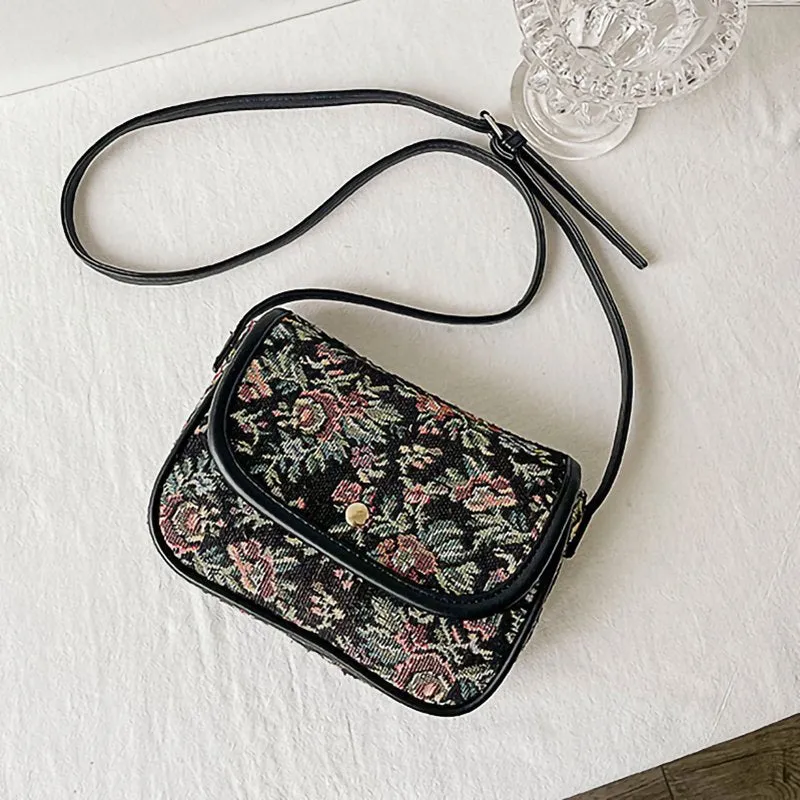 Ethnic Embroidered Canvas Bag（Adjustable length）