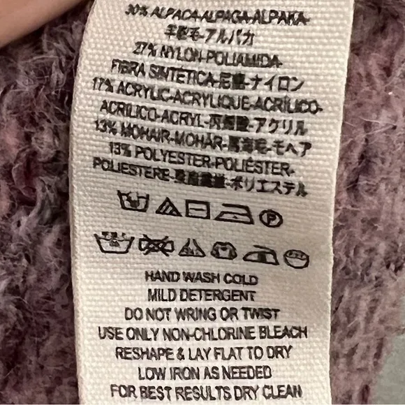 EUC Free People Stella Softly Oversized Boho Alpaca MohairSweater, Size Medium