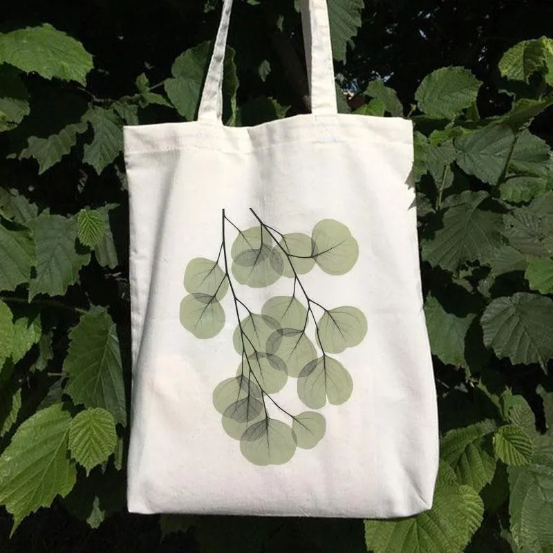 EUCALYPTUS LEAVES CANVAS BAG