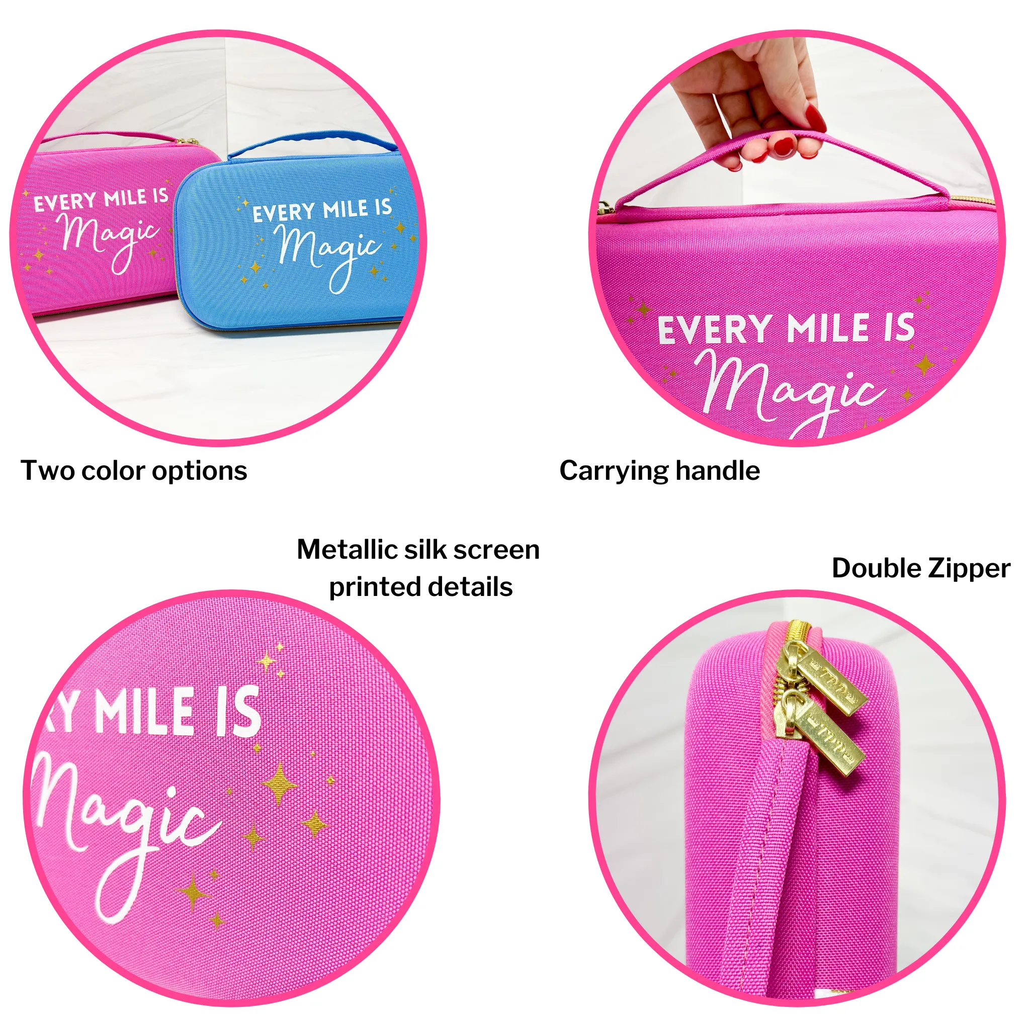 Every Mile is Magic Large Travel Medal Case - Blue