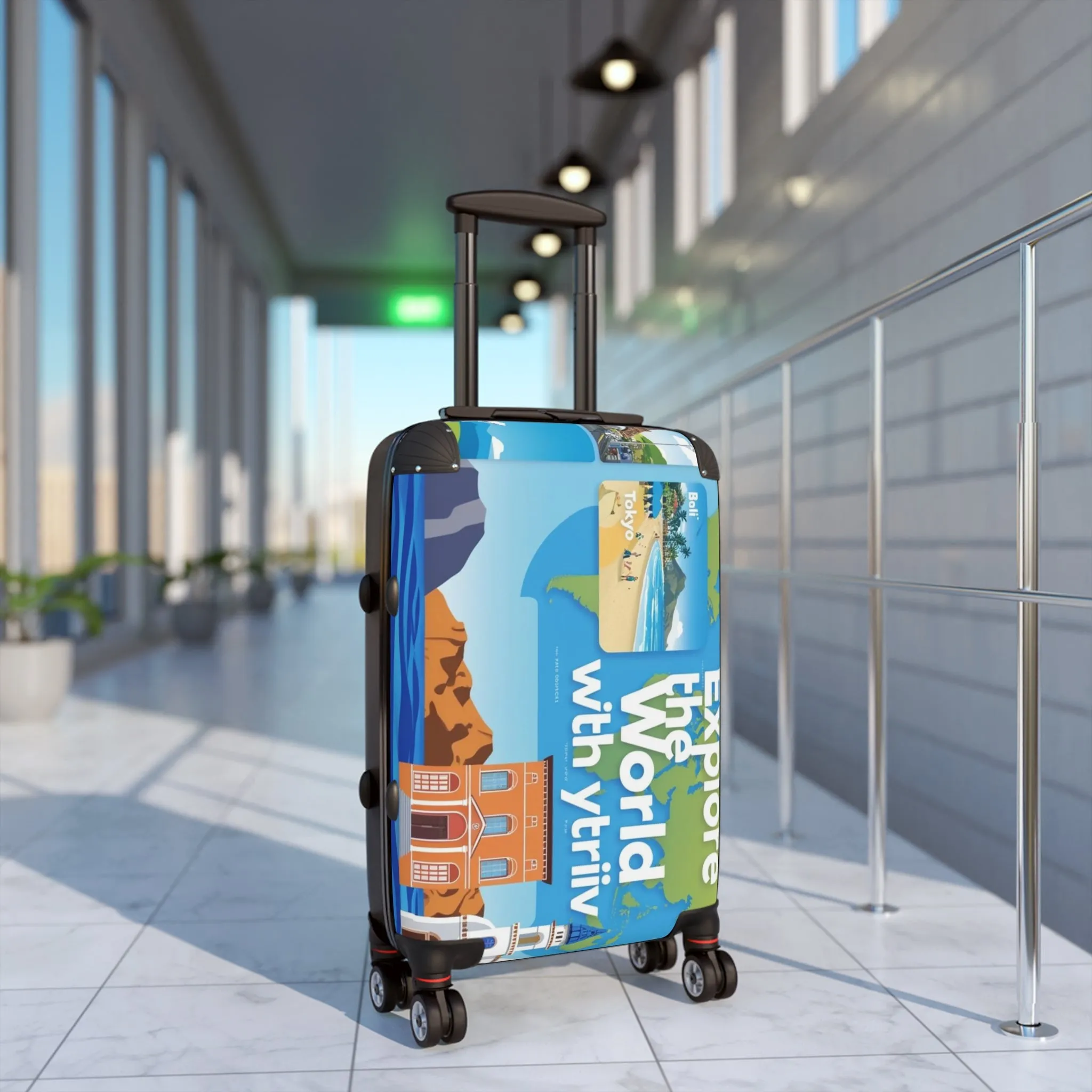 Explore the World Suitcase - Stylish Travel Luggage for Adventurers