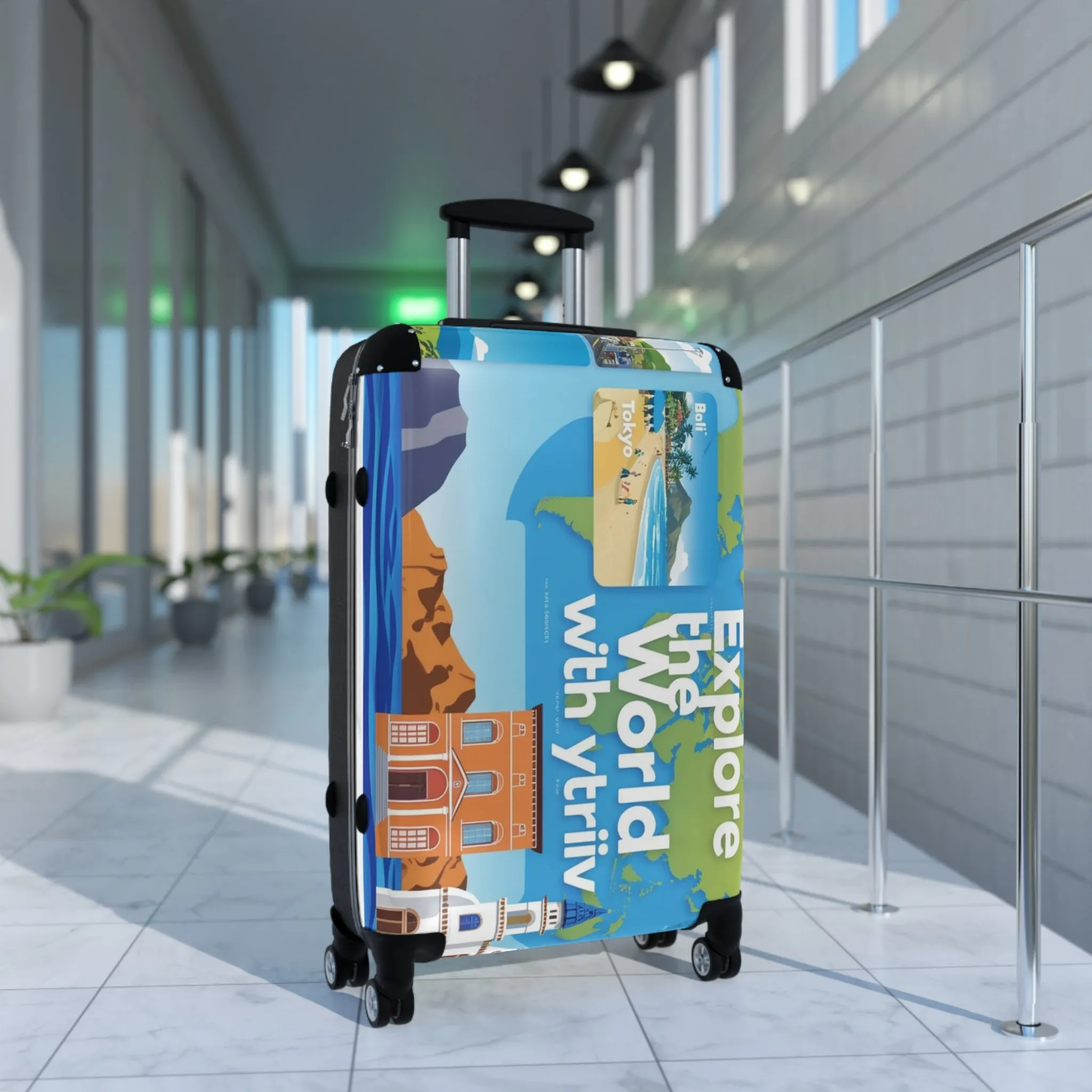 Explore the World Suitcase - Stylish Travel Luggage for Adventurers