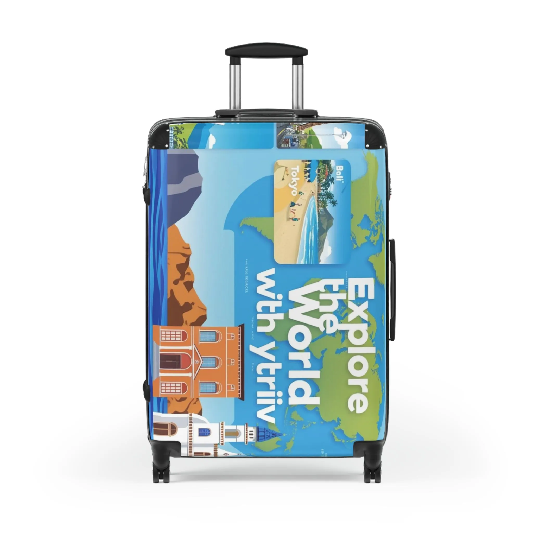 Explore the World Suitcase - Stylish Travel Luggage for Adventurers