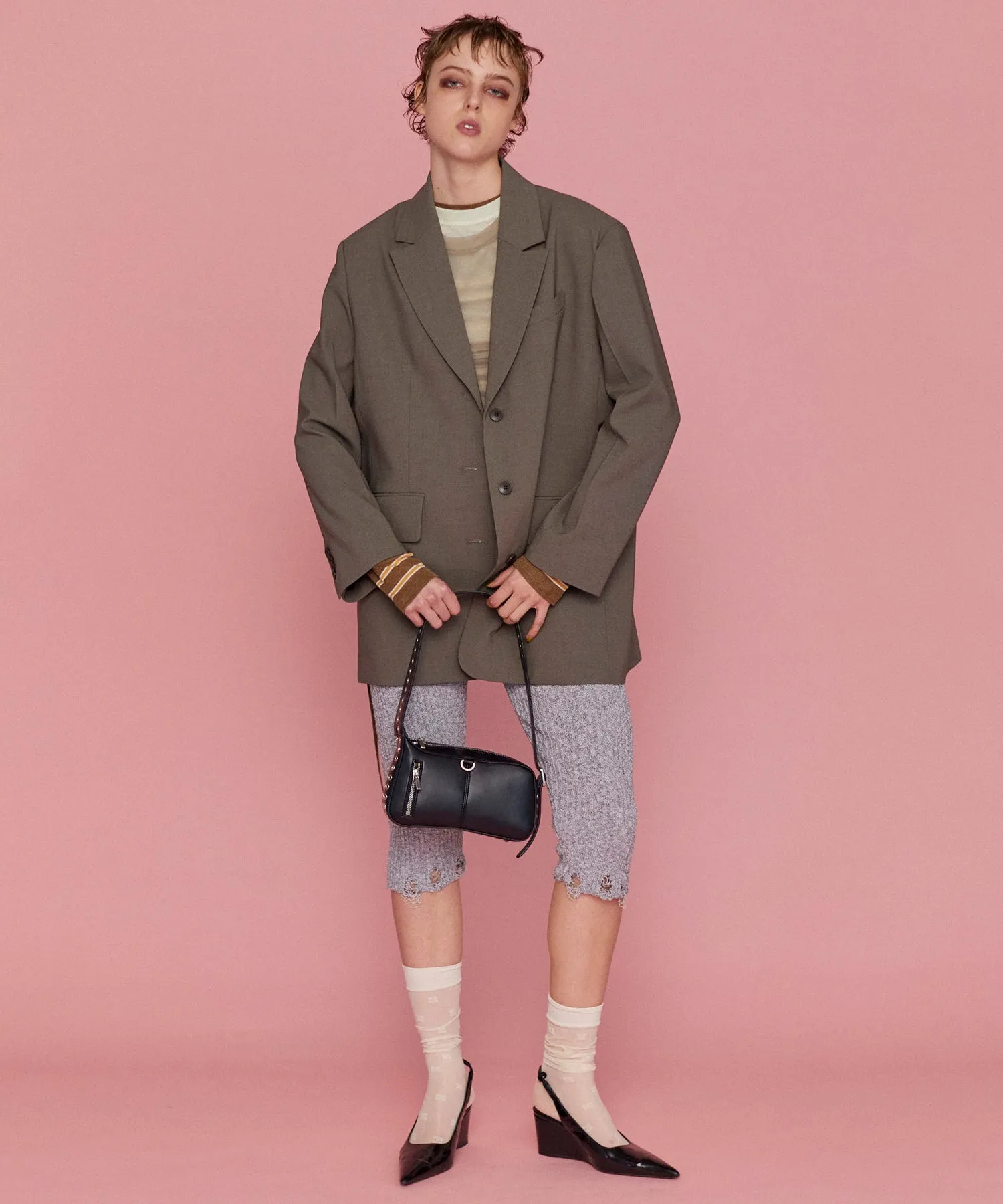 Eyelet Round Shoulder Bag