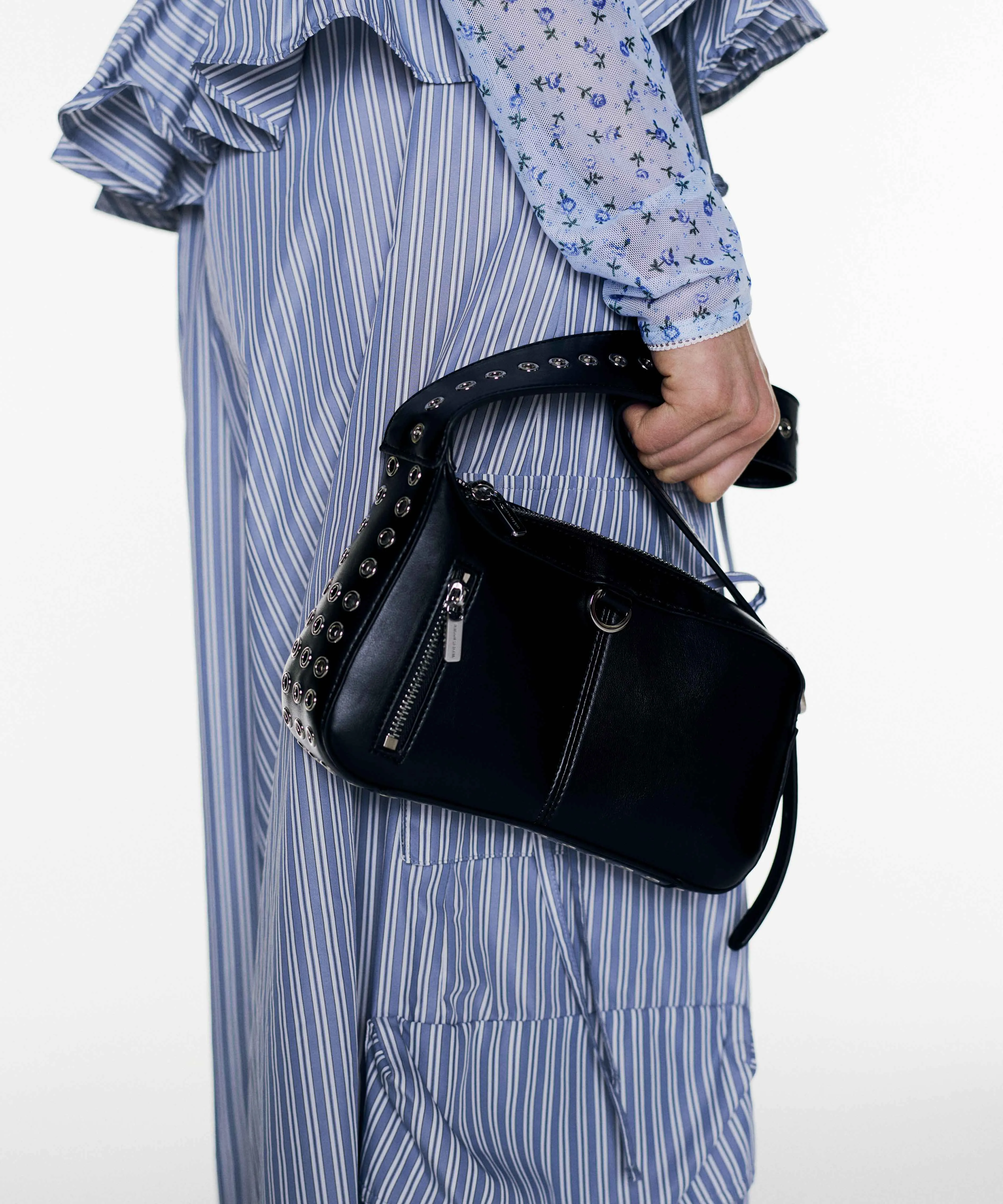 Eyelet Round Shoulder Bag