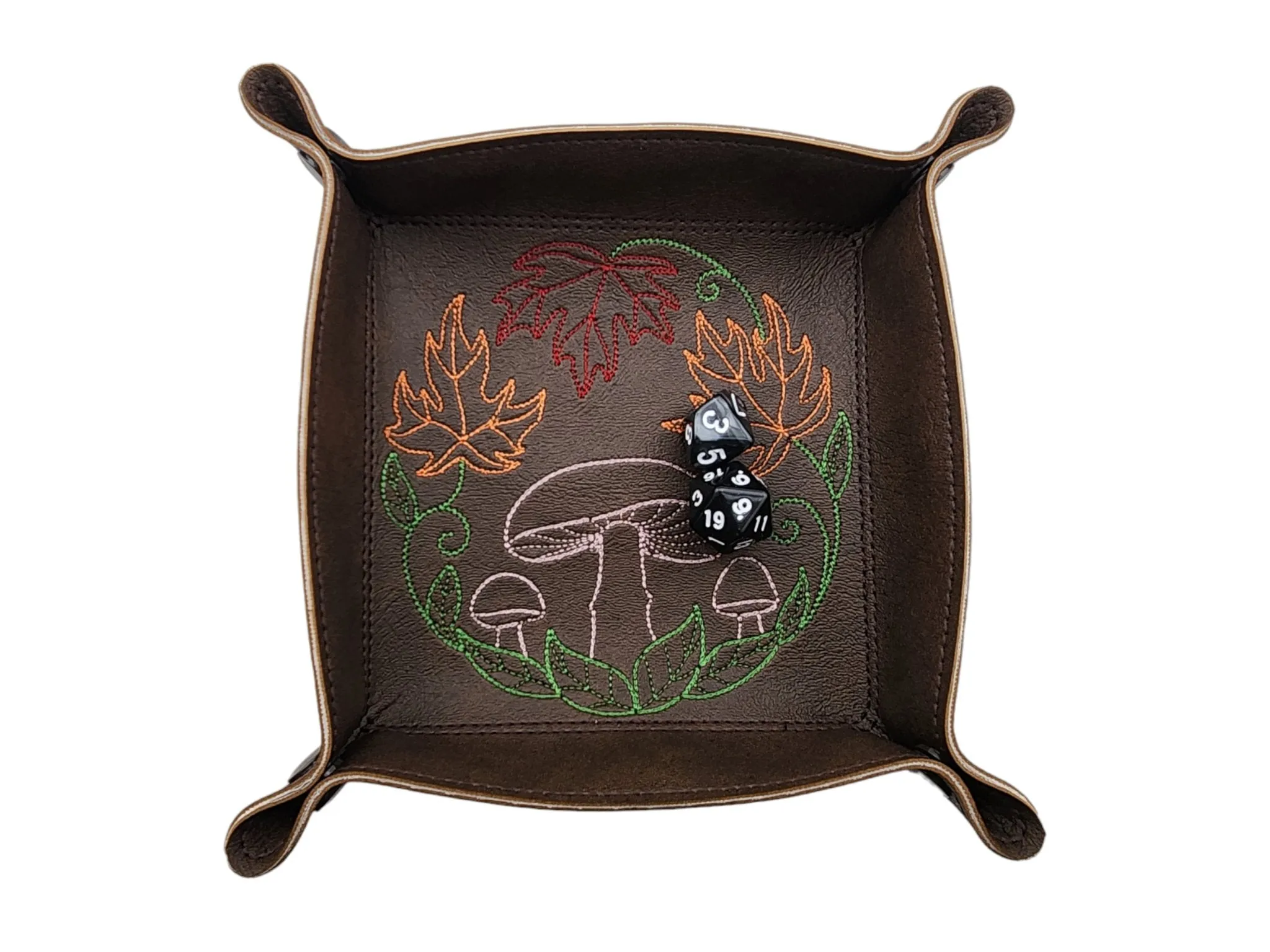 Fall mushroom dice tray.
