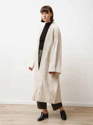 fan robe - natural jacquard cream