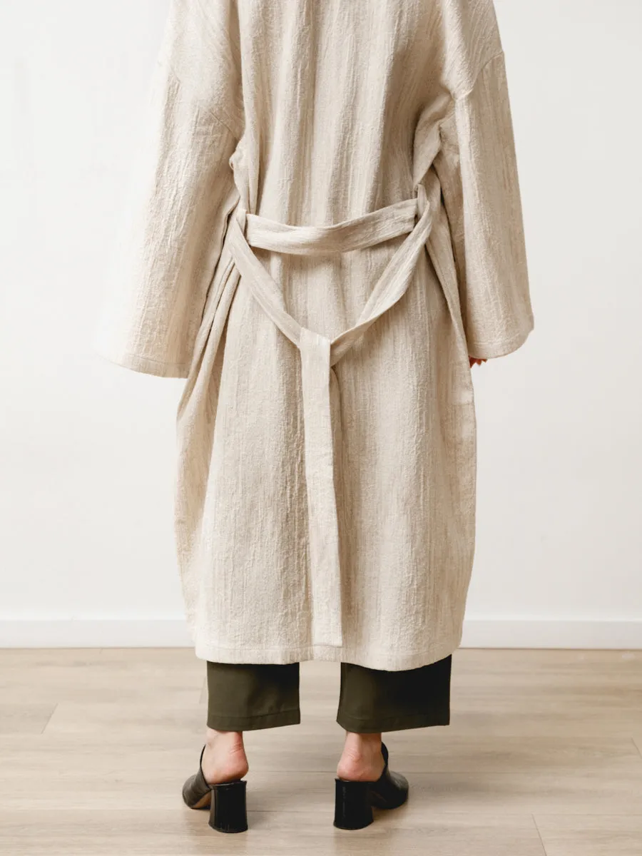 fan robe - natural jacquard cream