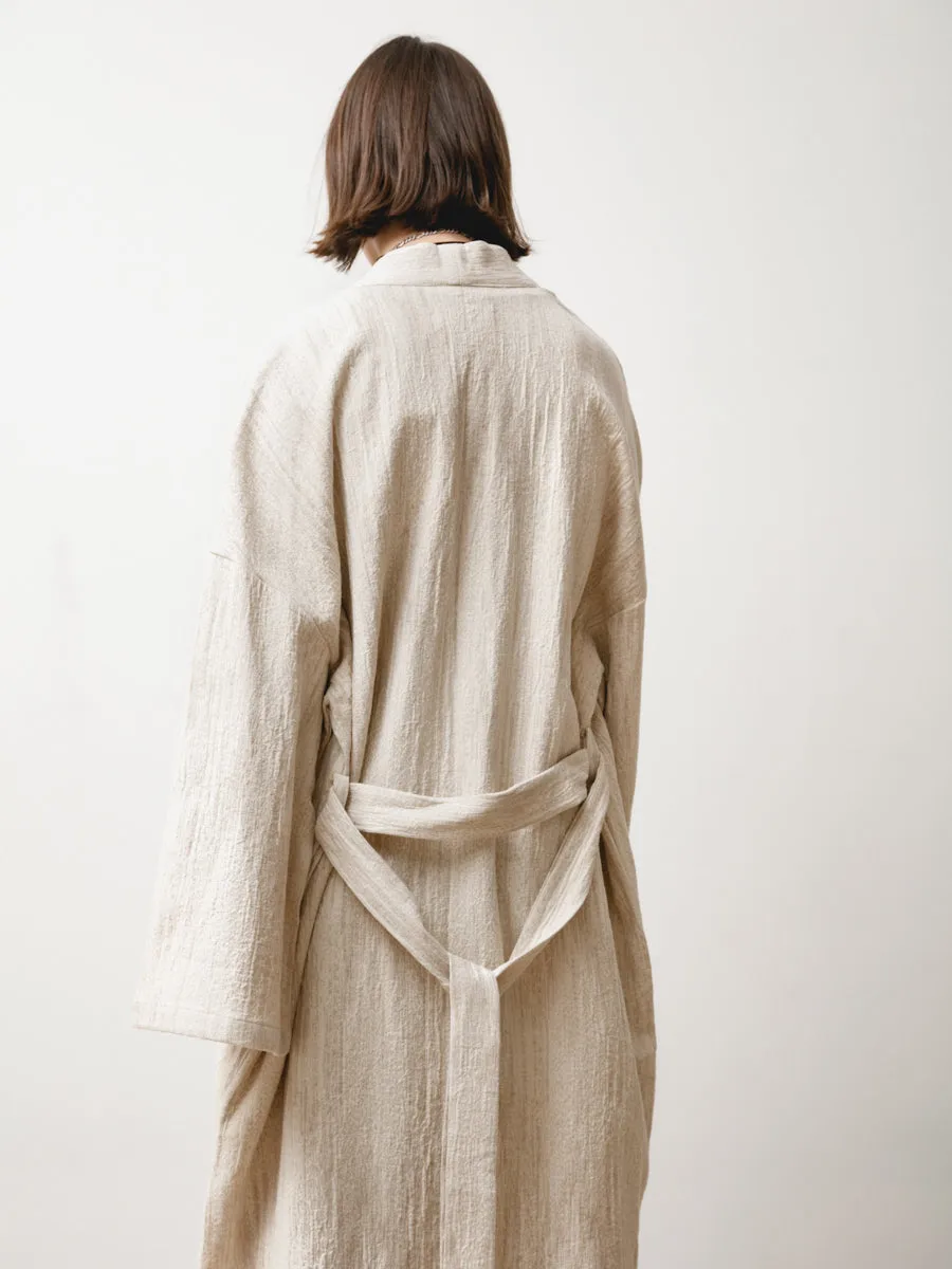 fan robe - natural jacquard cream