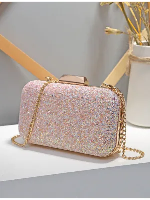 Fashion Women's Shoulder Bag Versatile Messenger Chain Bag Sequin Evening Bag