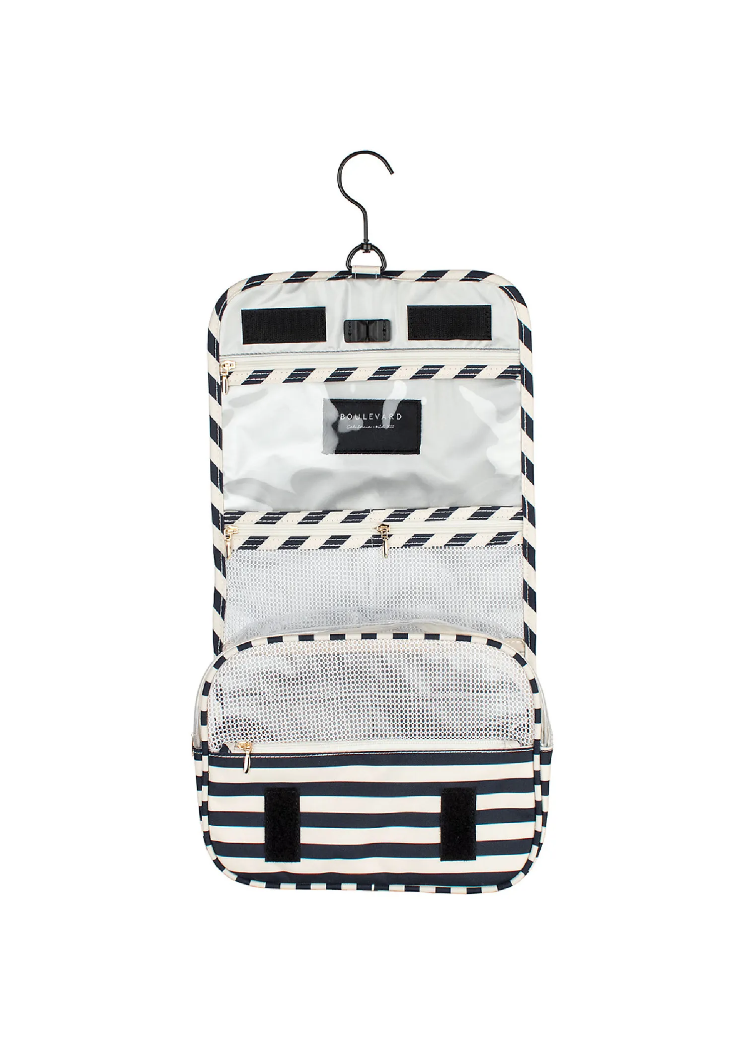 FELIX HANGING TOILETRY BAG - NAVY STRIPE