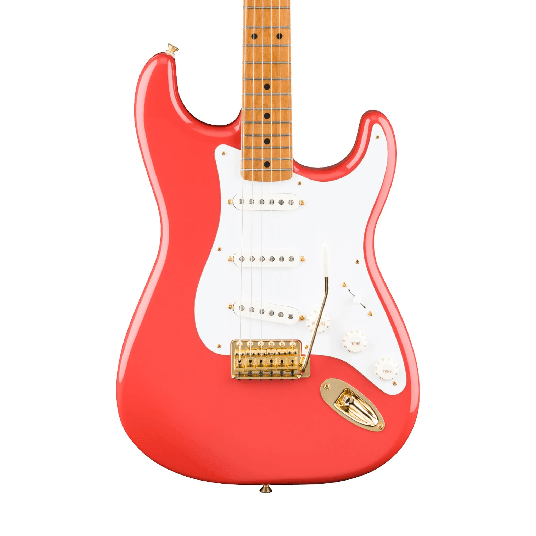 Fender FSR Vintera II 50s Stratocaster Electric Guitar, Maple FB, Fiesta Red w/GHW