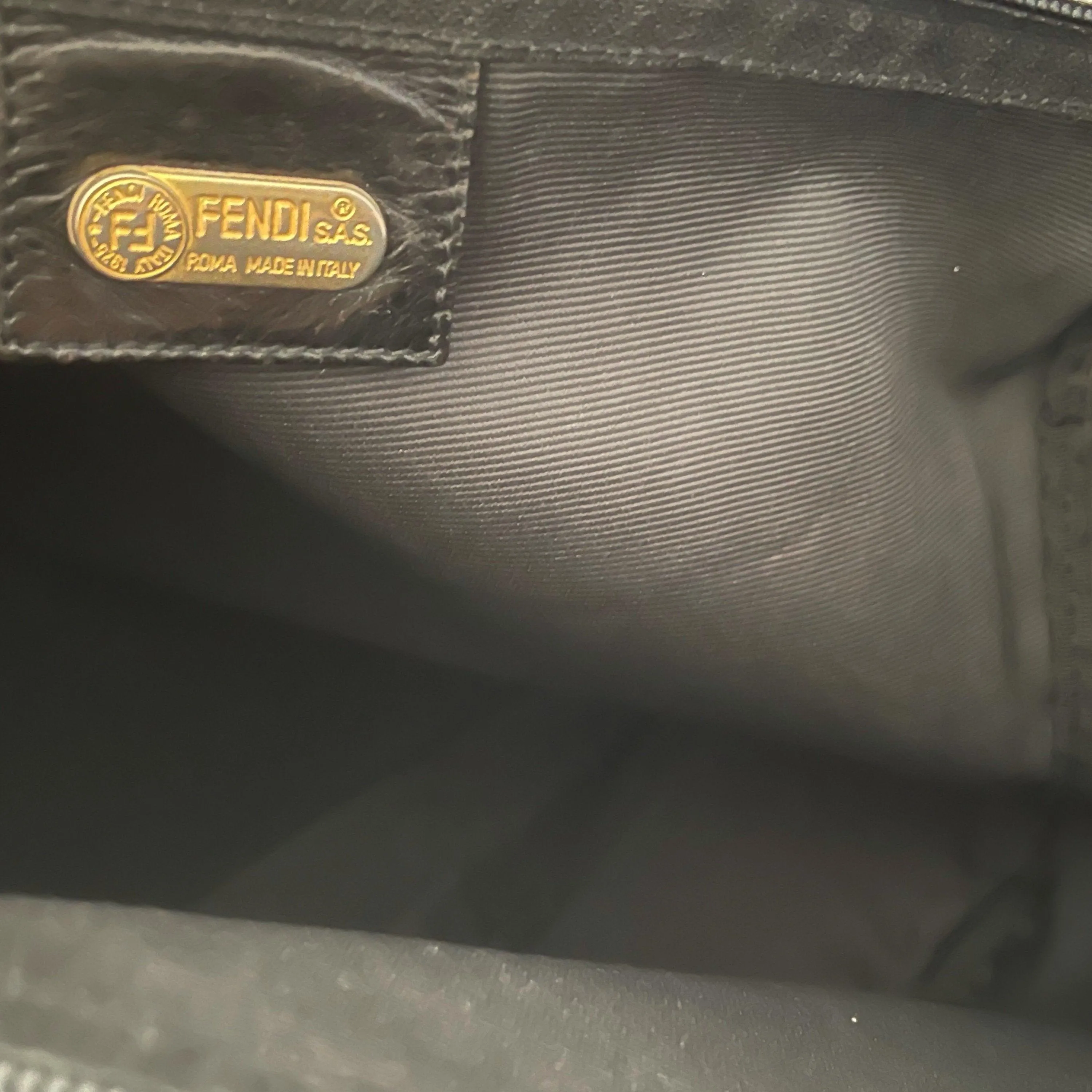 Fendi Black Logo Messenger Bag