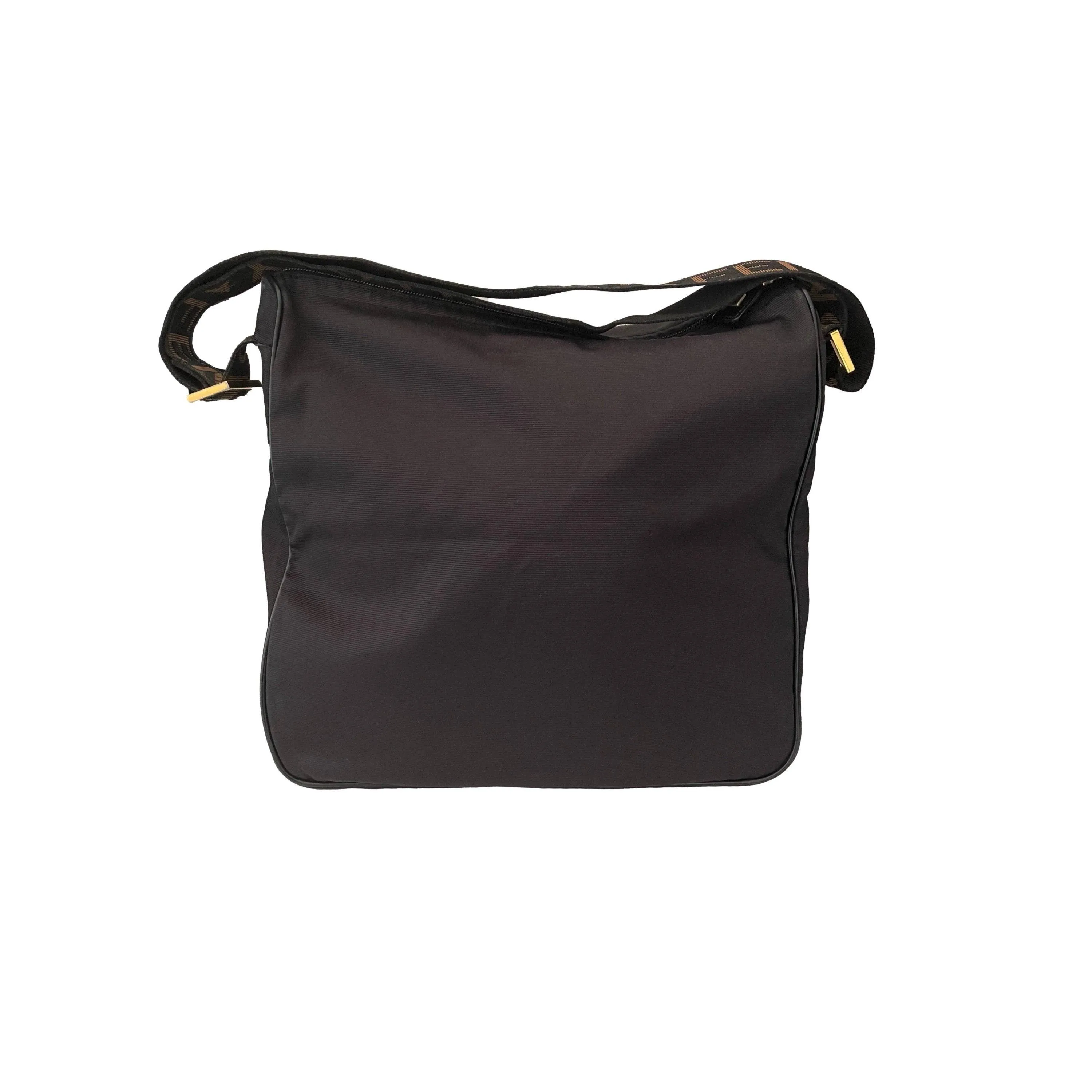 Fendi Black Logo Messenger Bag