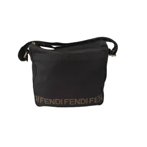 Fendi Black Logo Messenger Bag