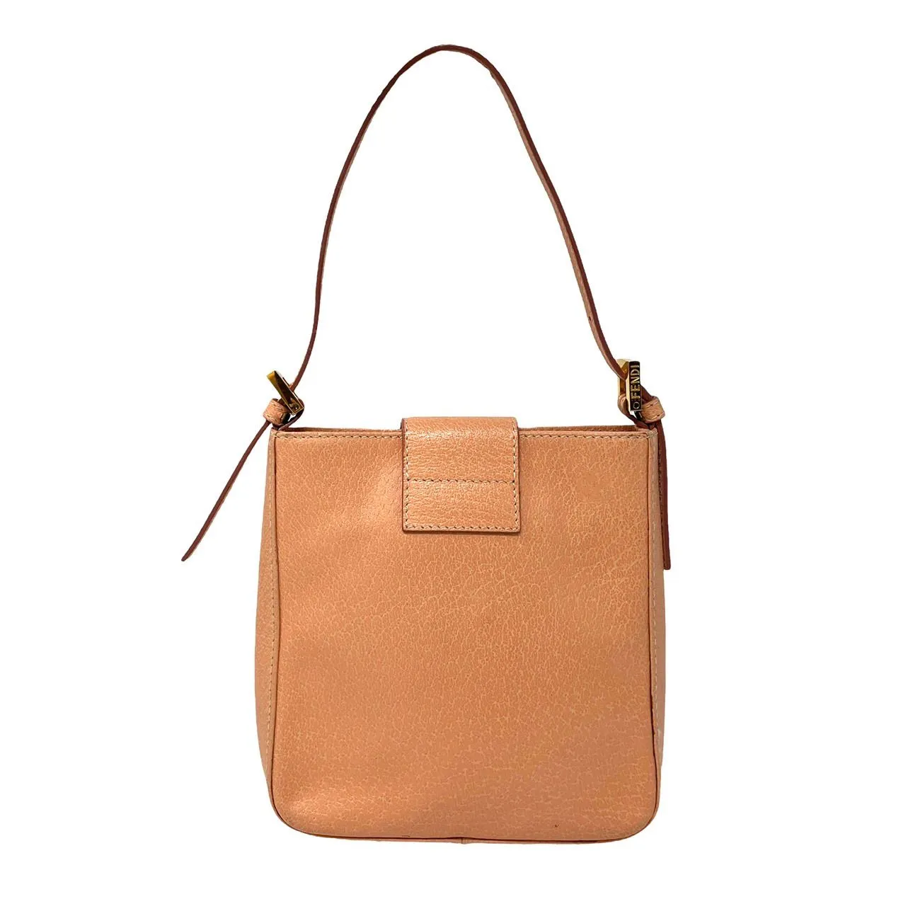 Fendi Peach Structured Shoulder Bag