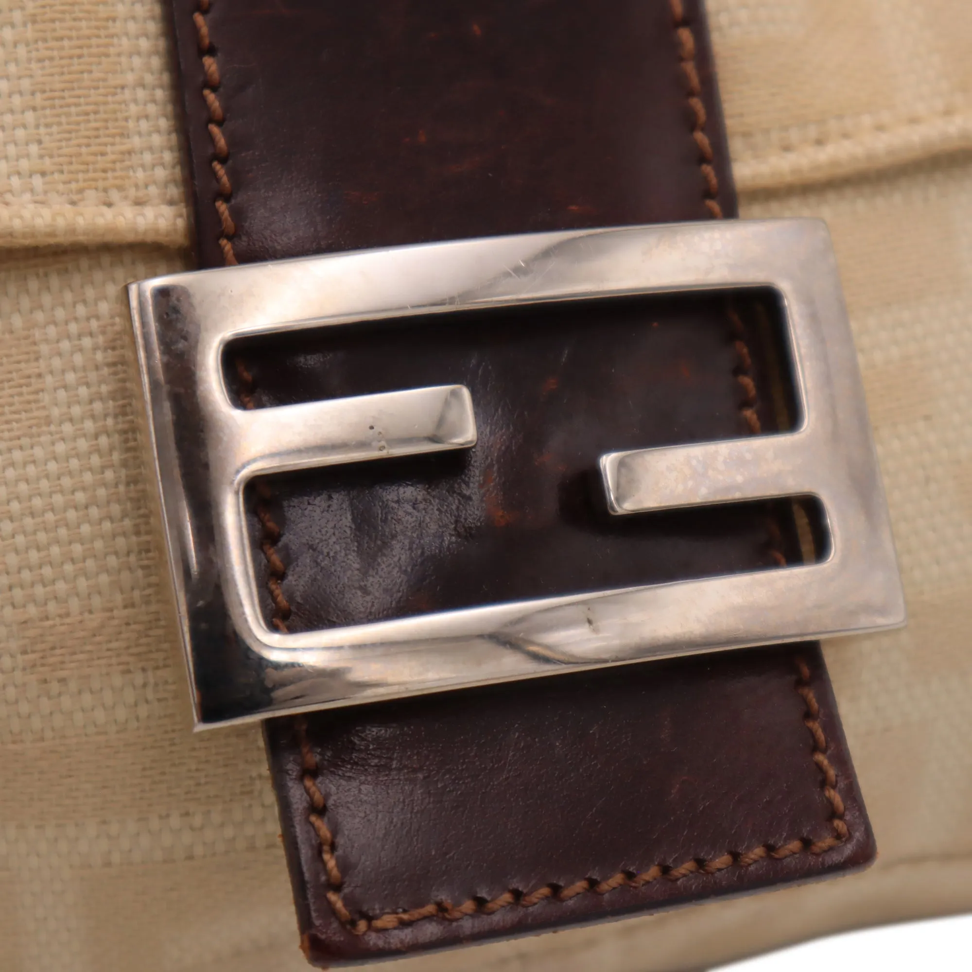 Fendi Zucca Canvas Mama Baguette Shoulder Bag