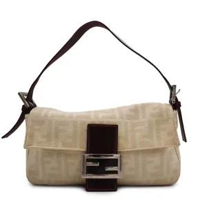 Fendi Zucca Canvas Mama Baguette Shoulder Bag