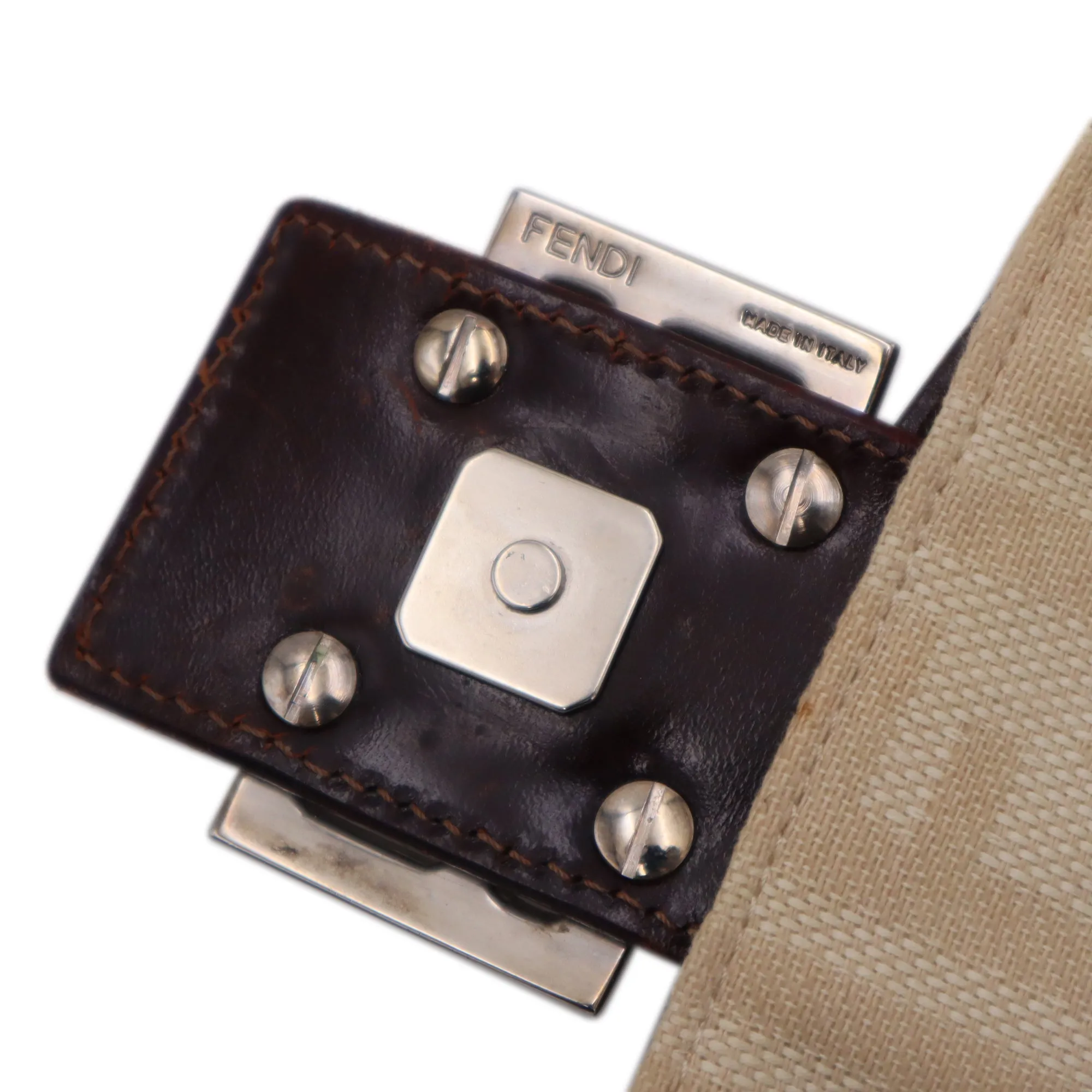 Fendi Zucca Canvas Mama Baguette Shoulder Bag