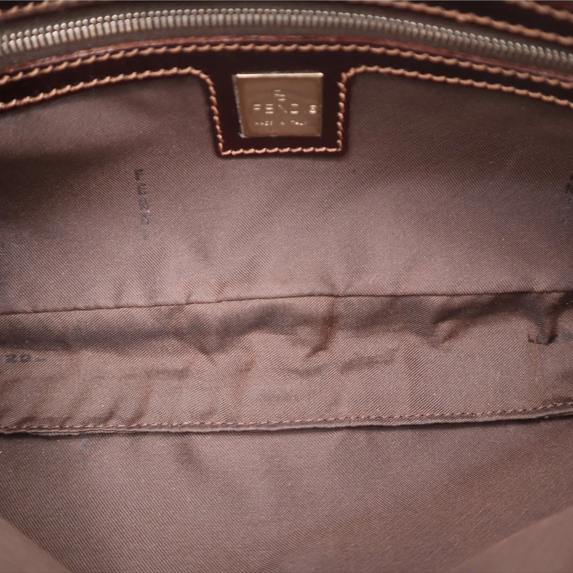 Fendi Zucca Canvas Mama Baguette Shoulder Bag