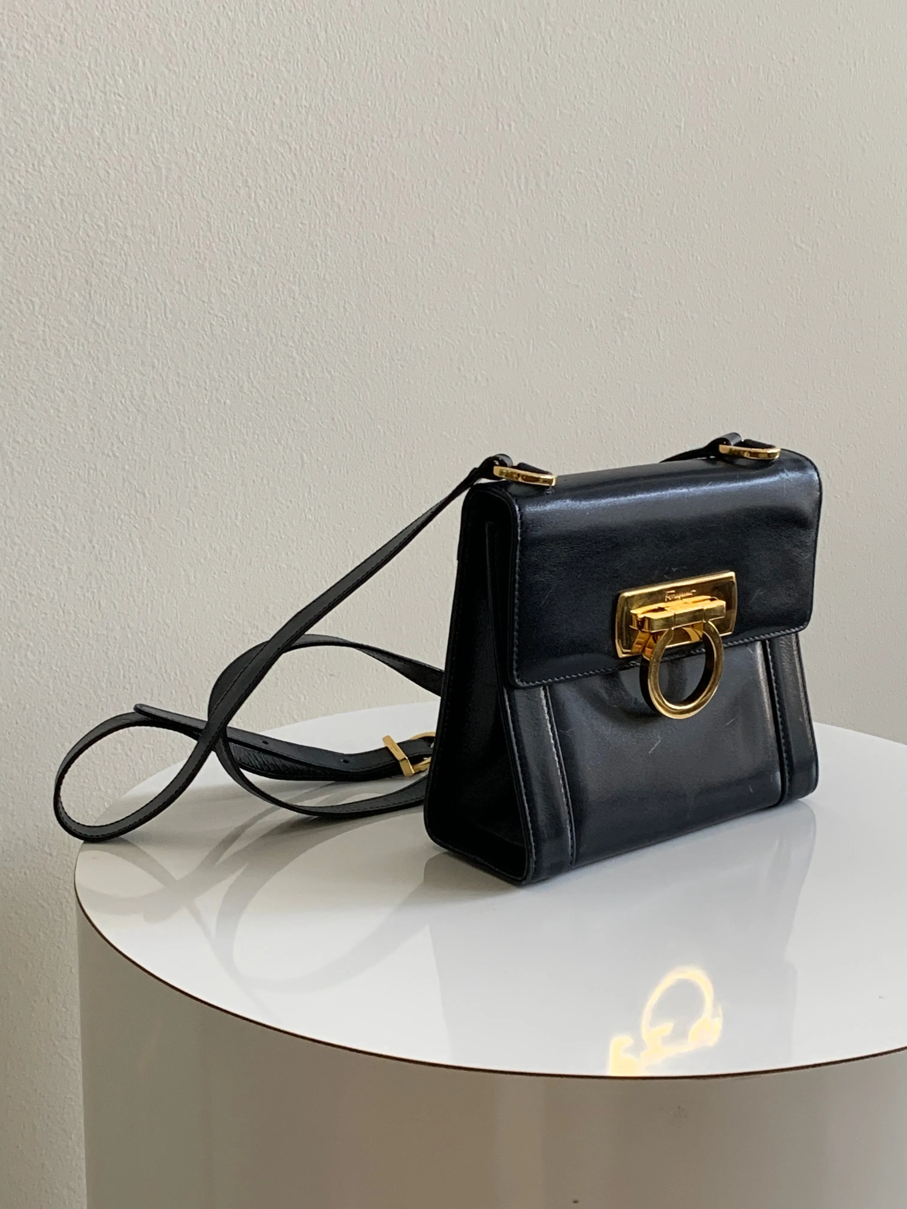 Ferragamo navy mini bag
