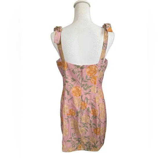 FINDERS KEEPERS Petal Rose mini dress dusty pink floral size Large
