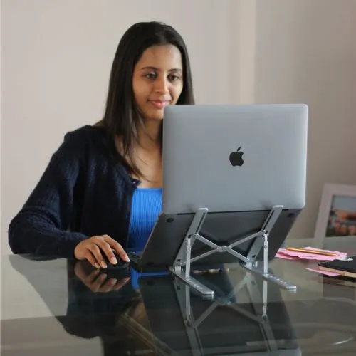 FITIZEN Riser (Aluminium) Laptop Riser Laptop Stand,Adjustable Laptop Stand,Ergonomic Laptop Stands Compatible with laptops of 10"-15"