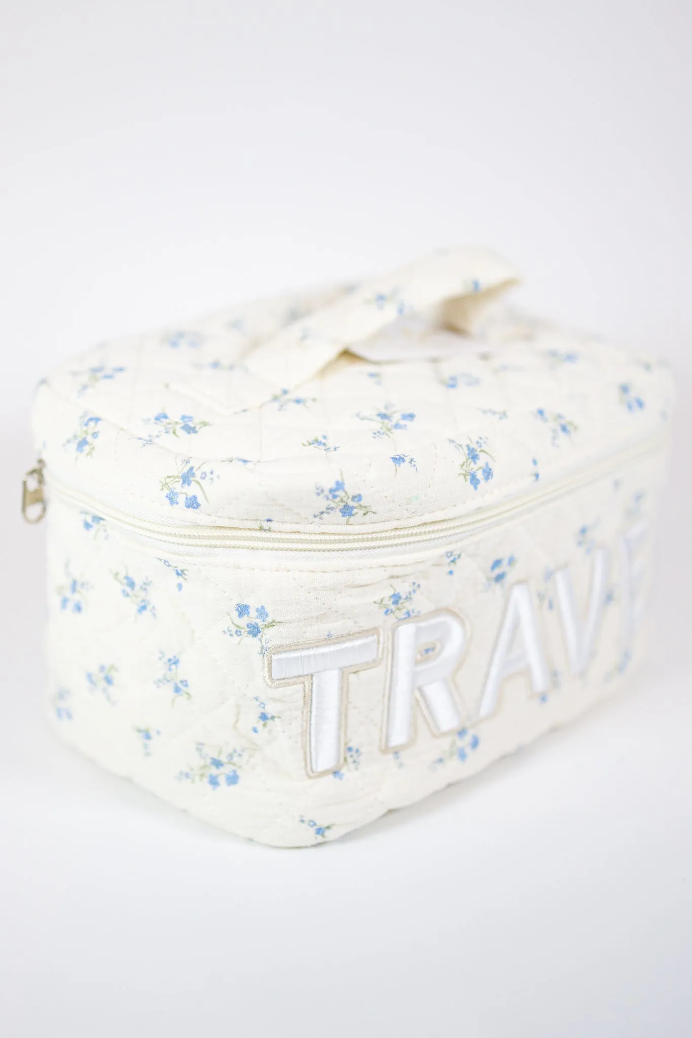 Floral Embroidered "Travel" Bag