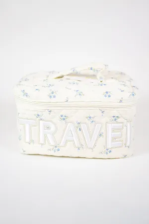 Floral Embroidered "Travel" Bag