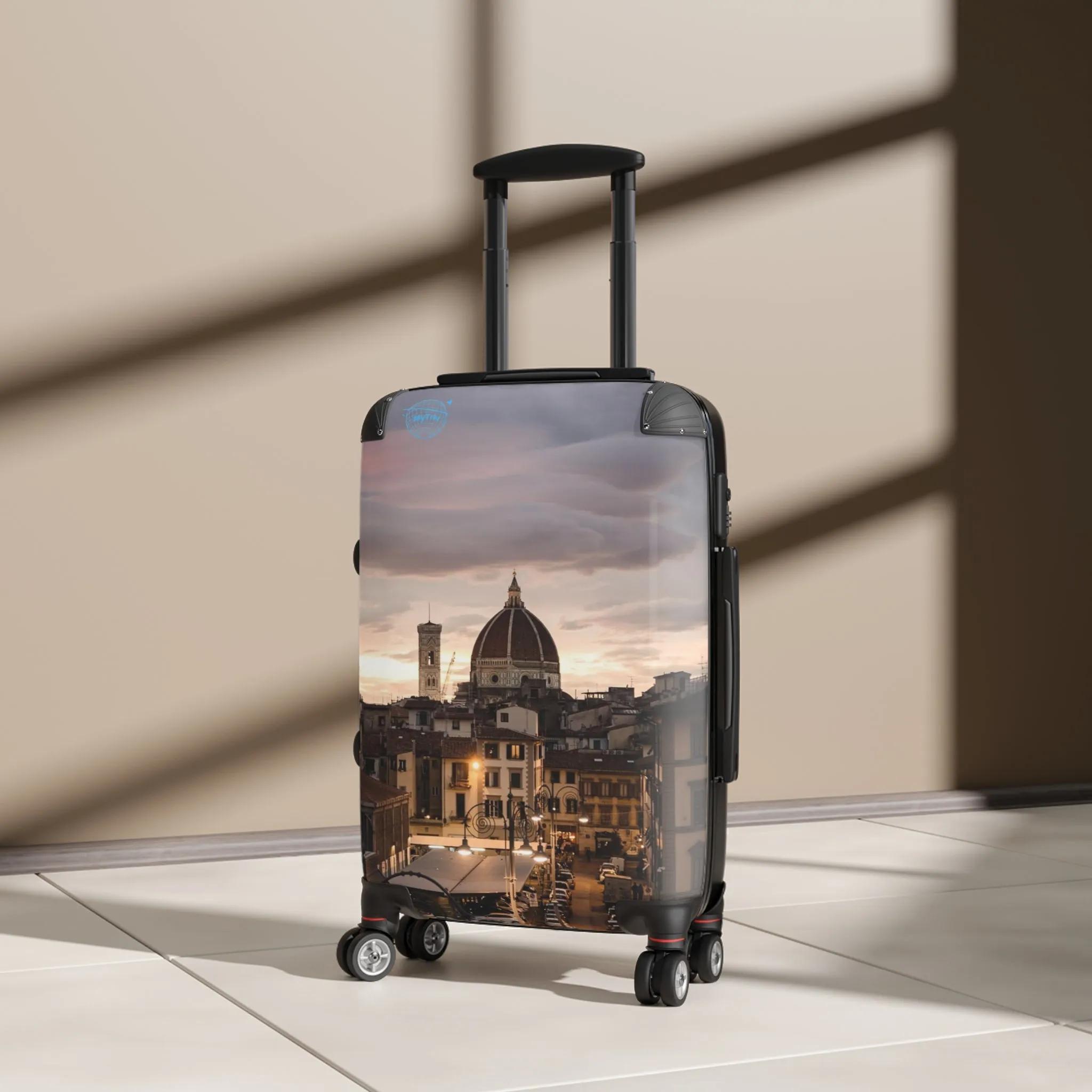 Florence Travel Suitcase featuring an artistic cityscape design