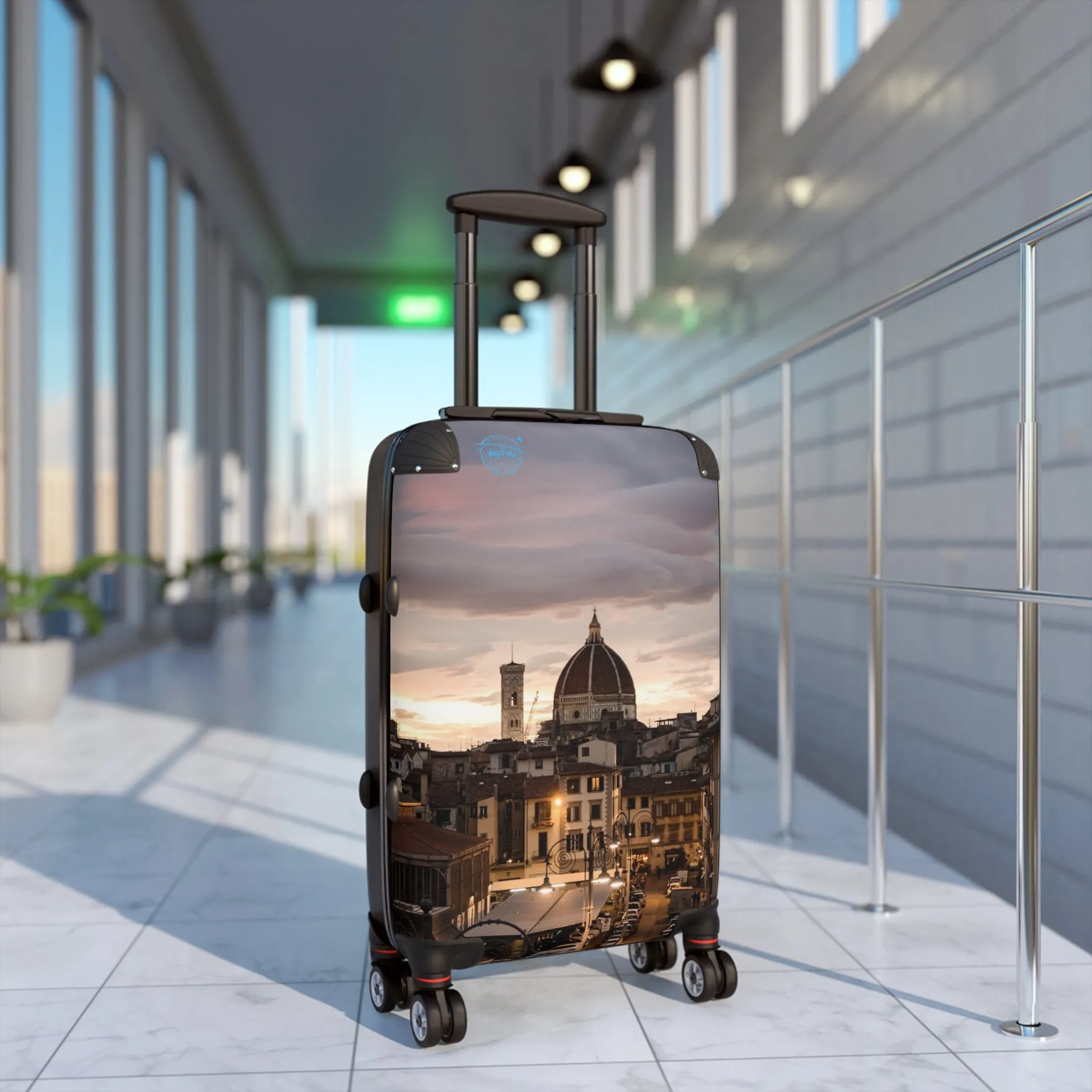 Florence Travel Suitcase featuring an artistic cityscape design