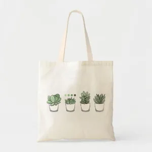 FOUR CACTUSES CANVAS BAG