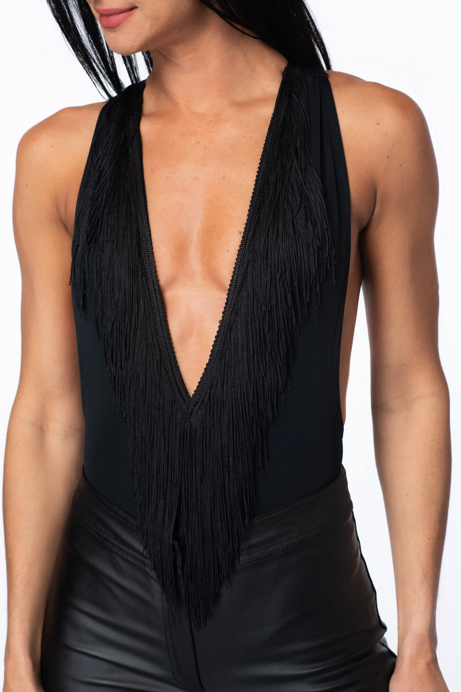 Fringe Bodysuit Swimsuit/Top