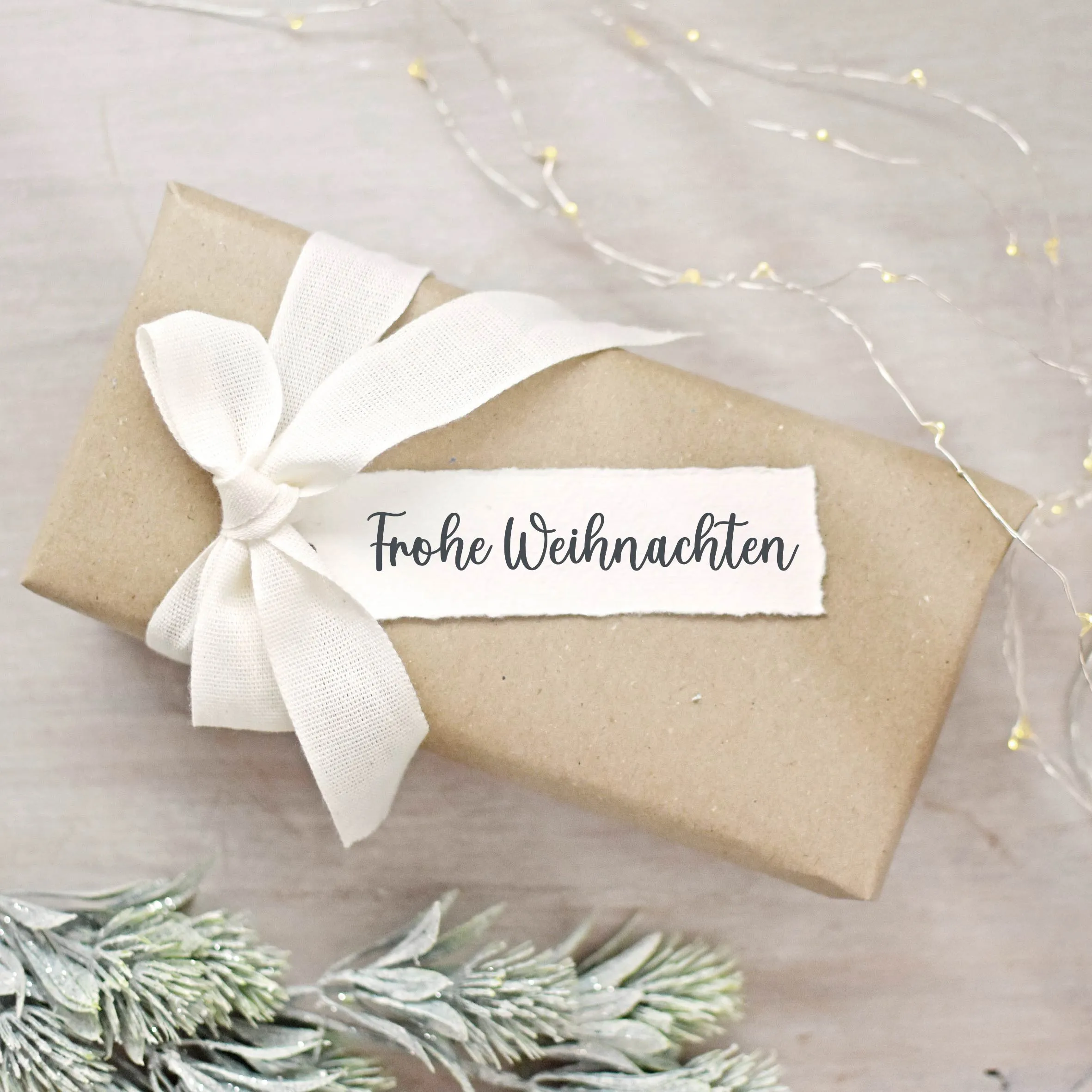 Frohe Weihnachten Single Line Christmas Rubber Stamp