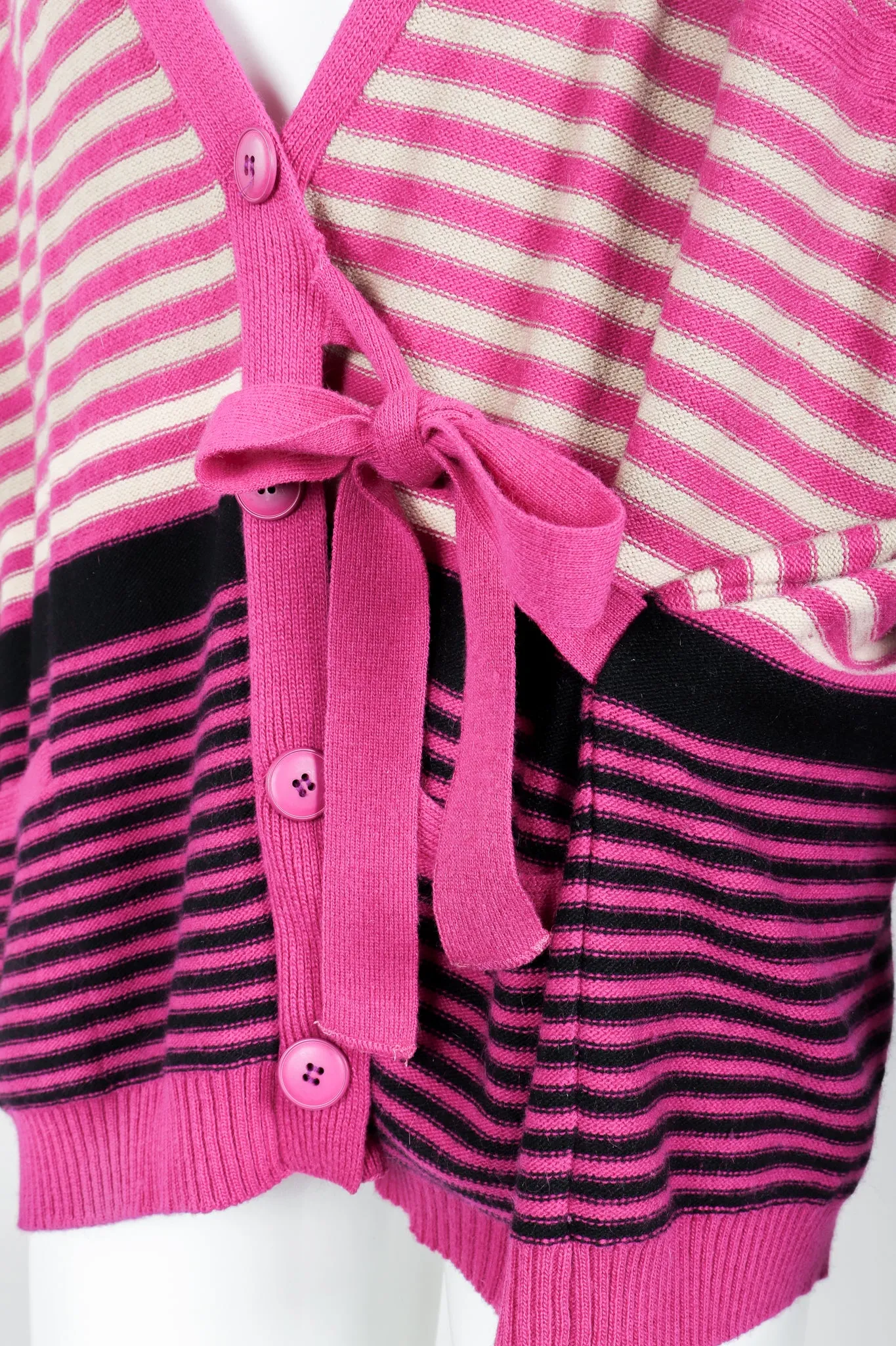 Fuchsia Stripe Boyfriend Cardigan
