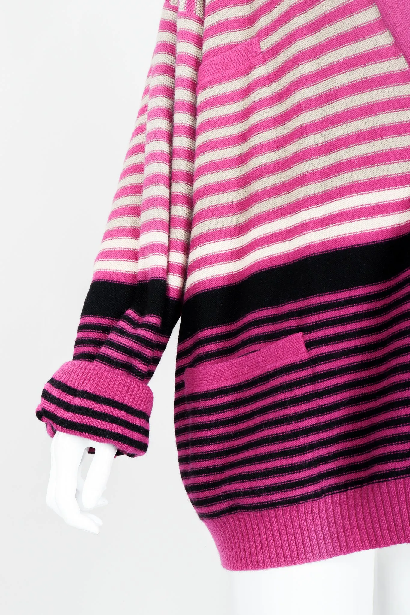 Fuchsia Stripe Boyfriend Cardigan