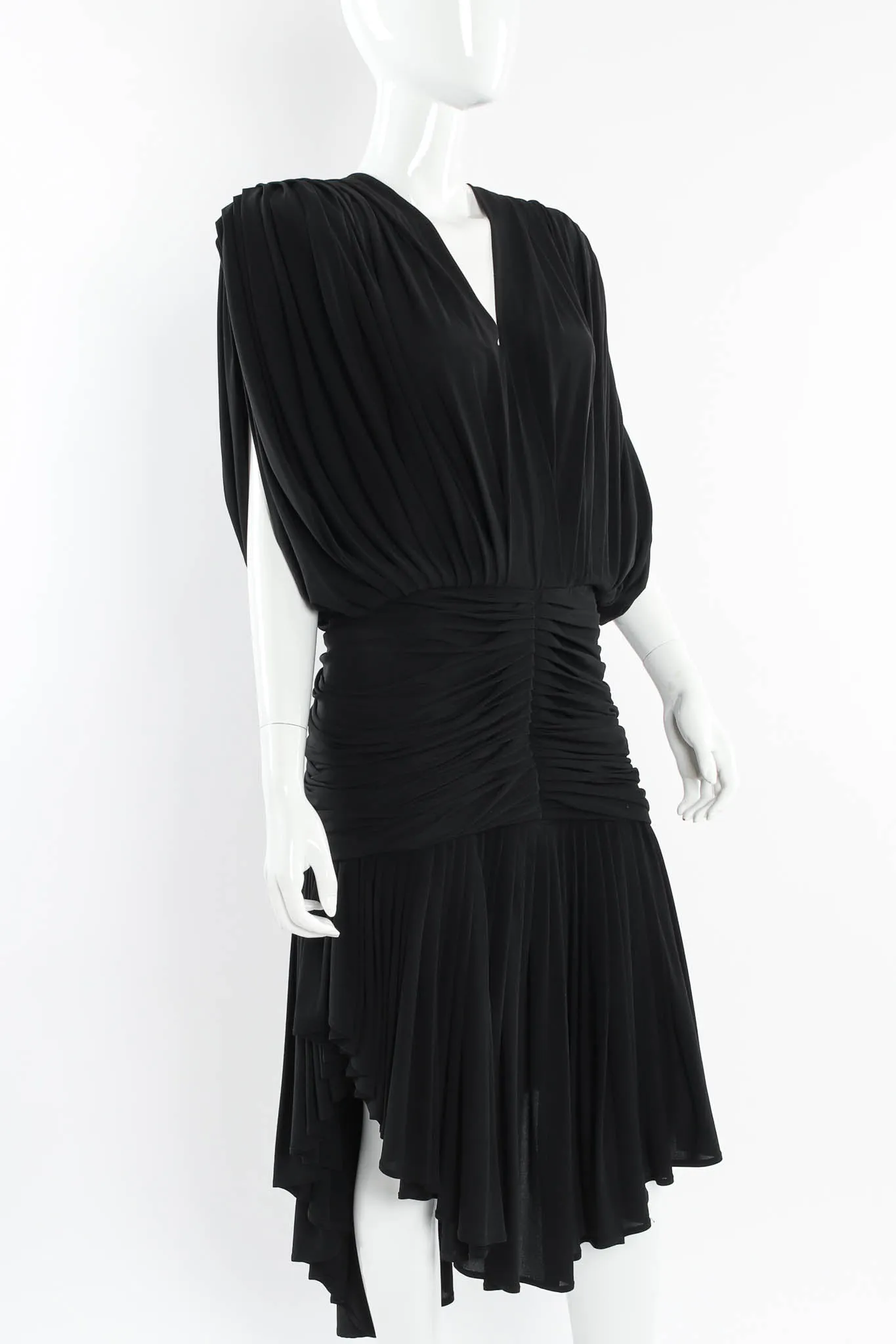 Gathered Ruched Drape Dress