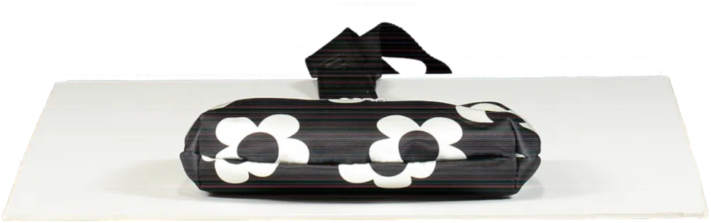 GCDS Black and White Daisy Banana mini neck bag