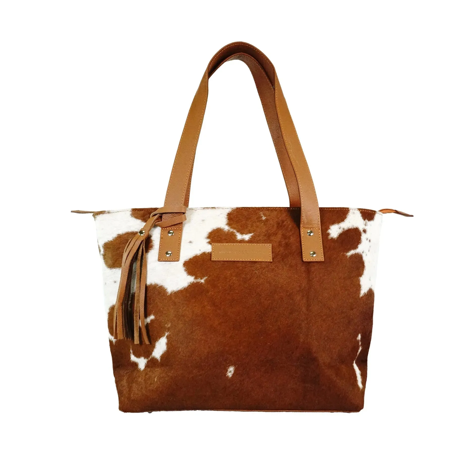 Genius leather hair on cowhide women's Tote bag