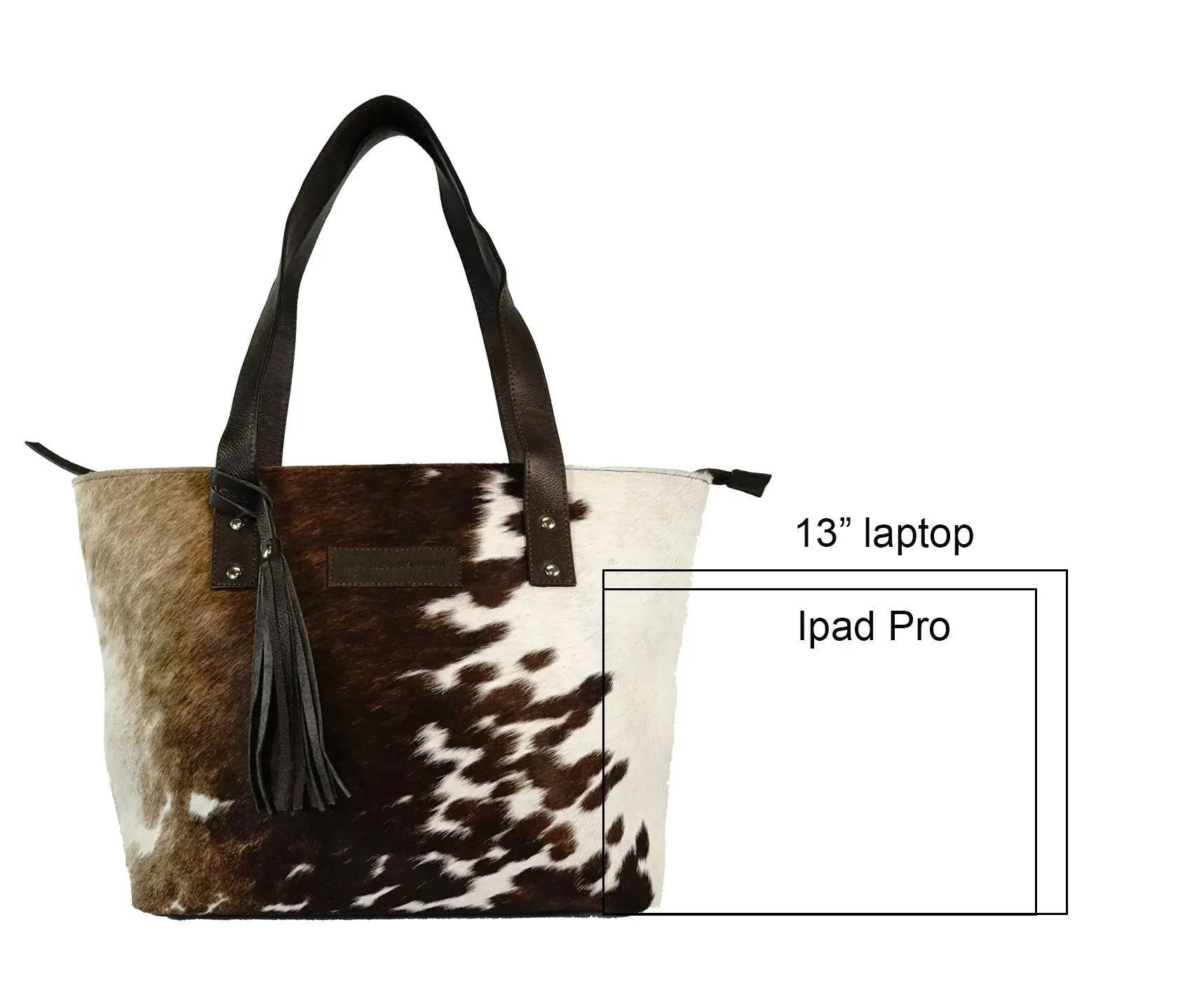 Genius leather hair on cowhide women's Tote bag