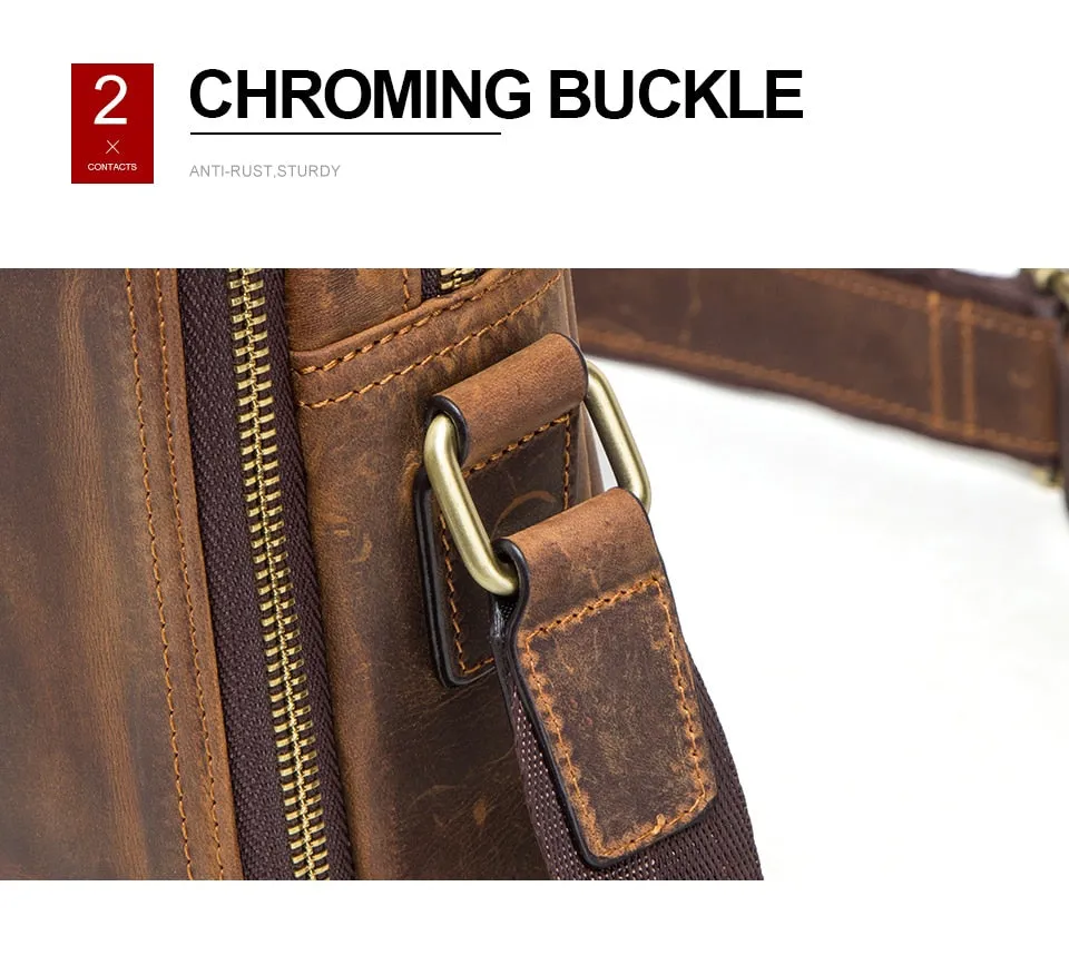 Genuine Leather Vintage Crossbody Bag