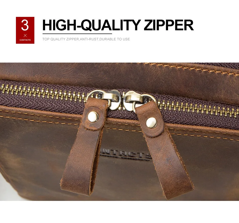Genuine Leather Vintage Crossbody Bag